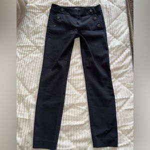 LOFT size 2 skinny dress pants. Black with sailor buttons.